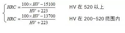 熱處理中洛氏硬度與維氏硬度的換算(圖2)